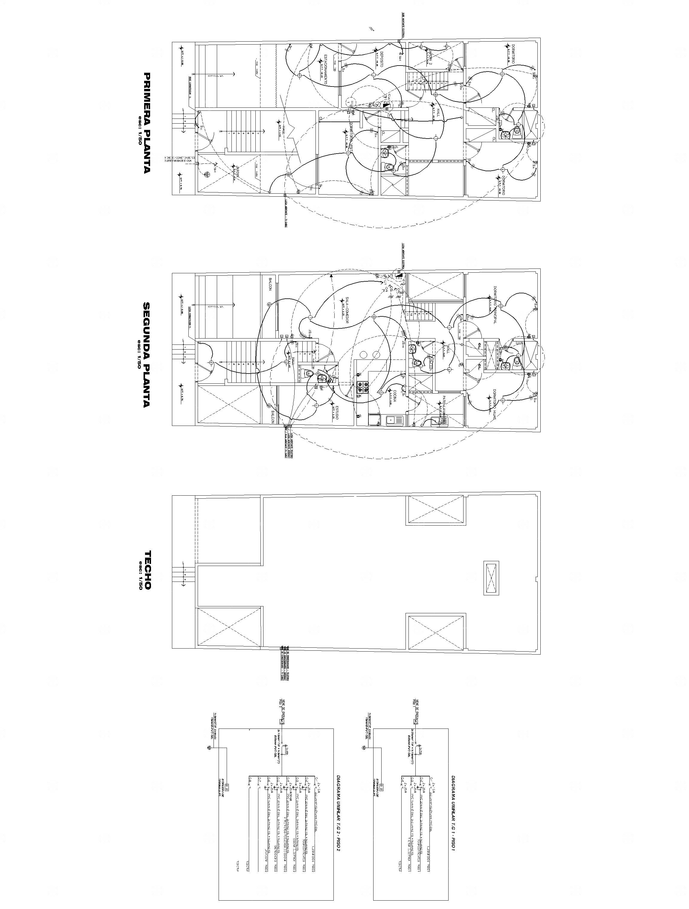 电气i̇nstallations房屋Dwg文件的