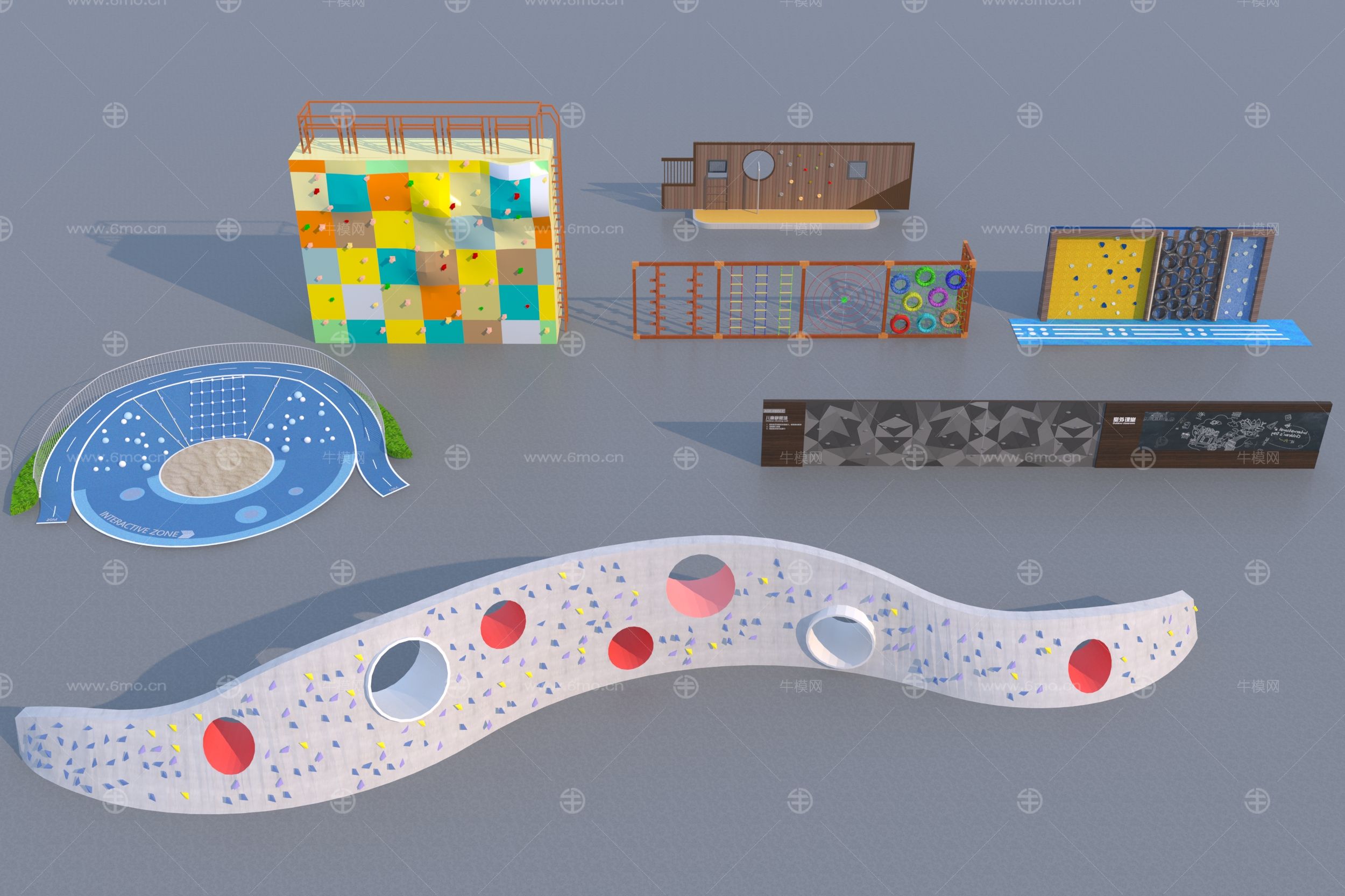 現(xiàn)代兒童攀爬器材