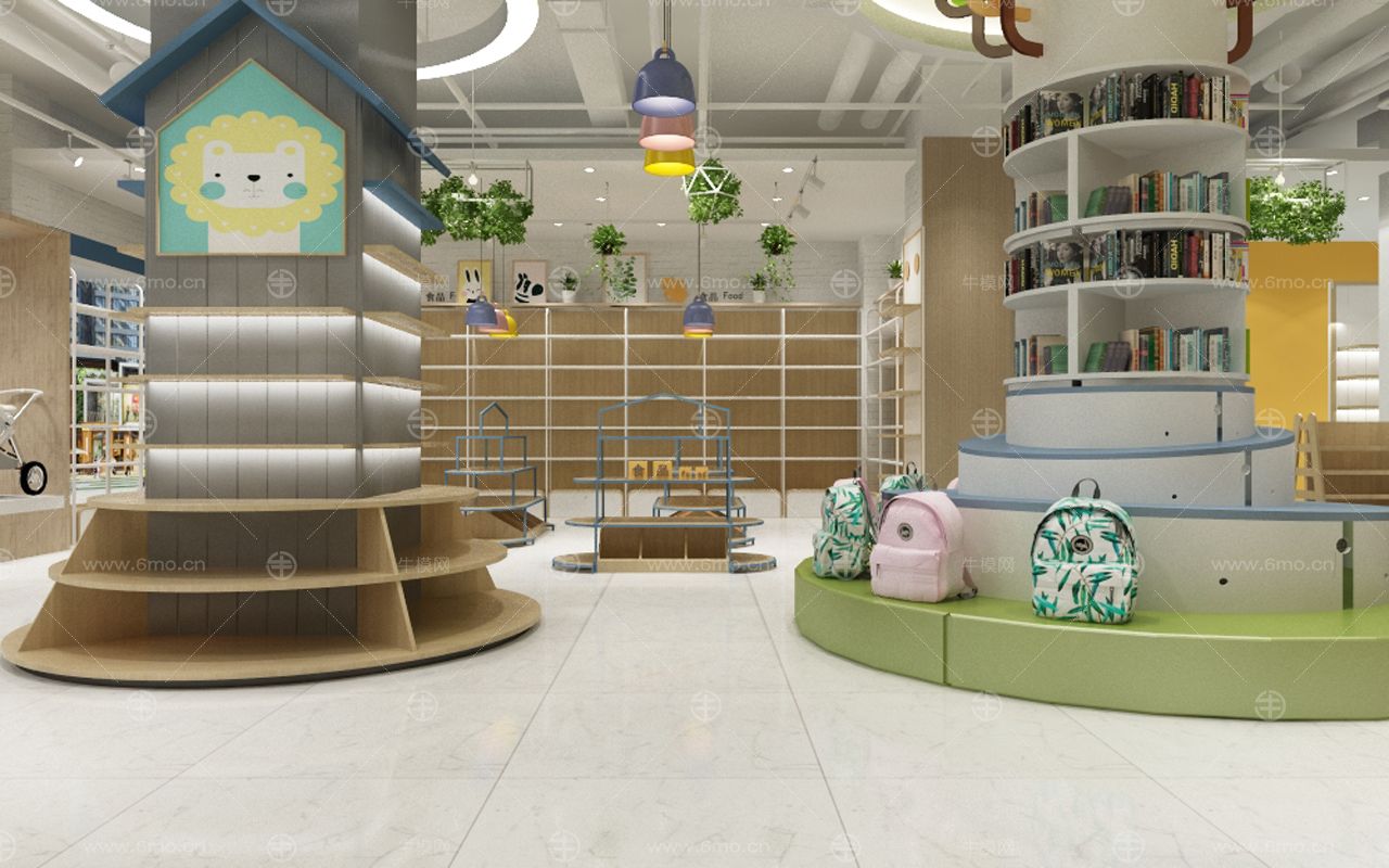 母婴店CAD+效果图