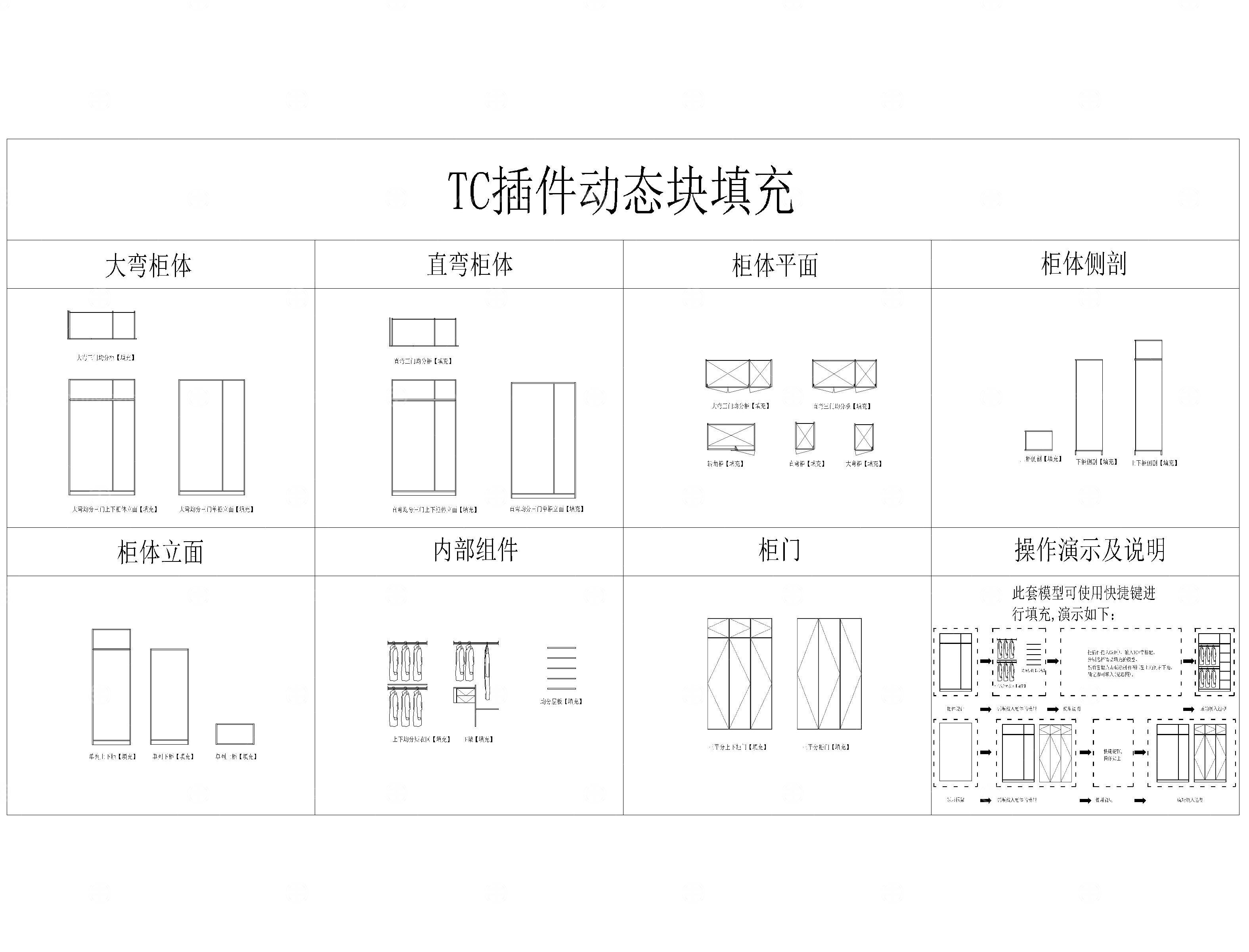 柜体贴图材质填充模板动态