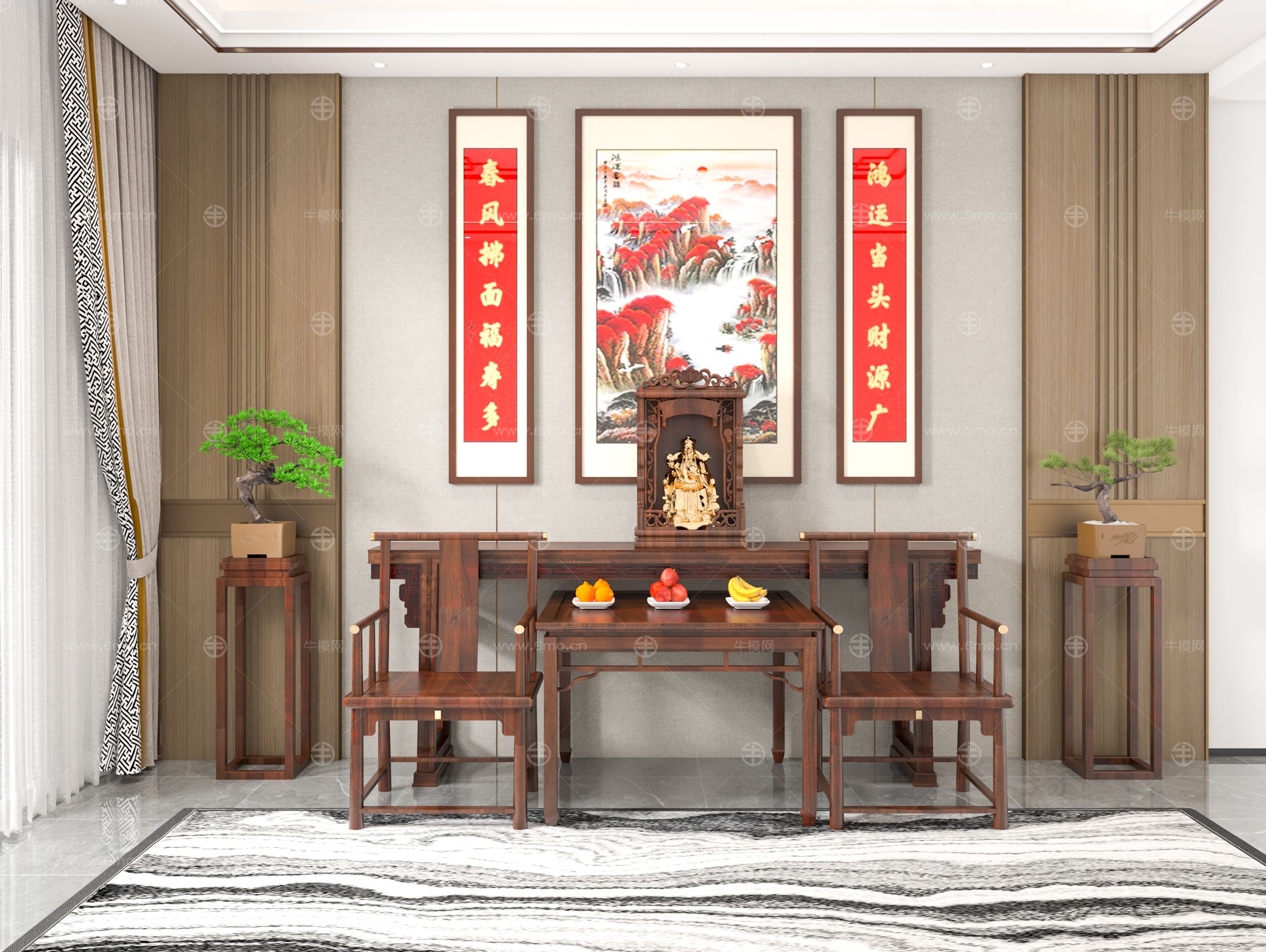 中堂 条案台佛龛神台八仙桌3