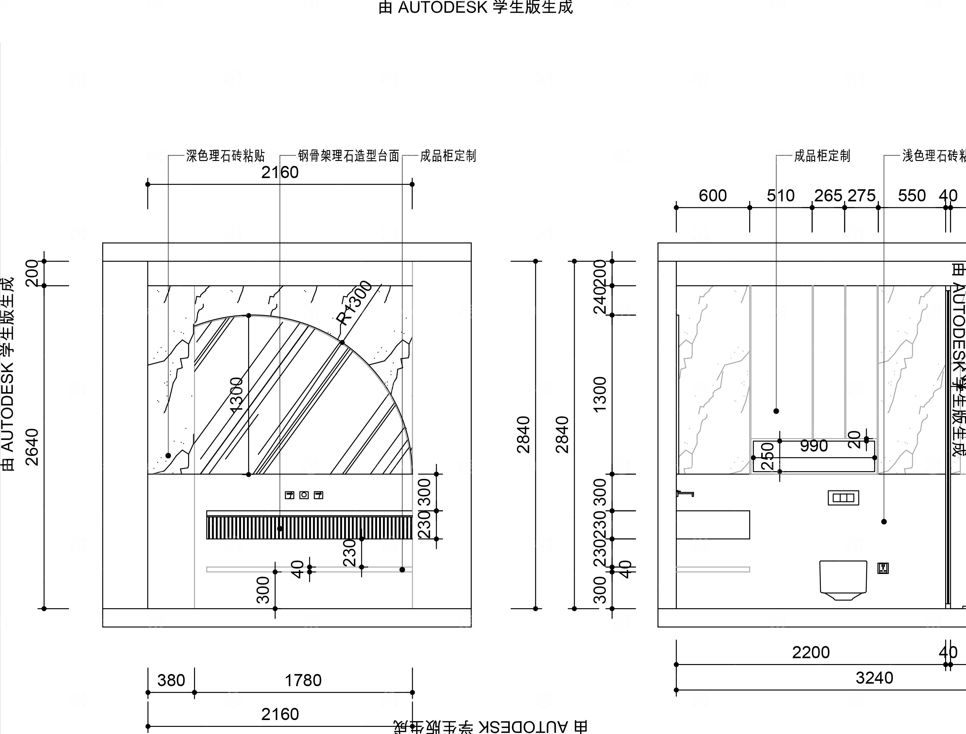 家装别墅平面方案与立面施工图设计