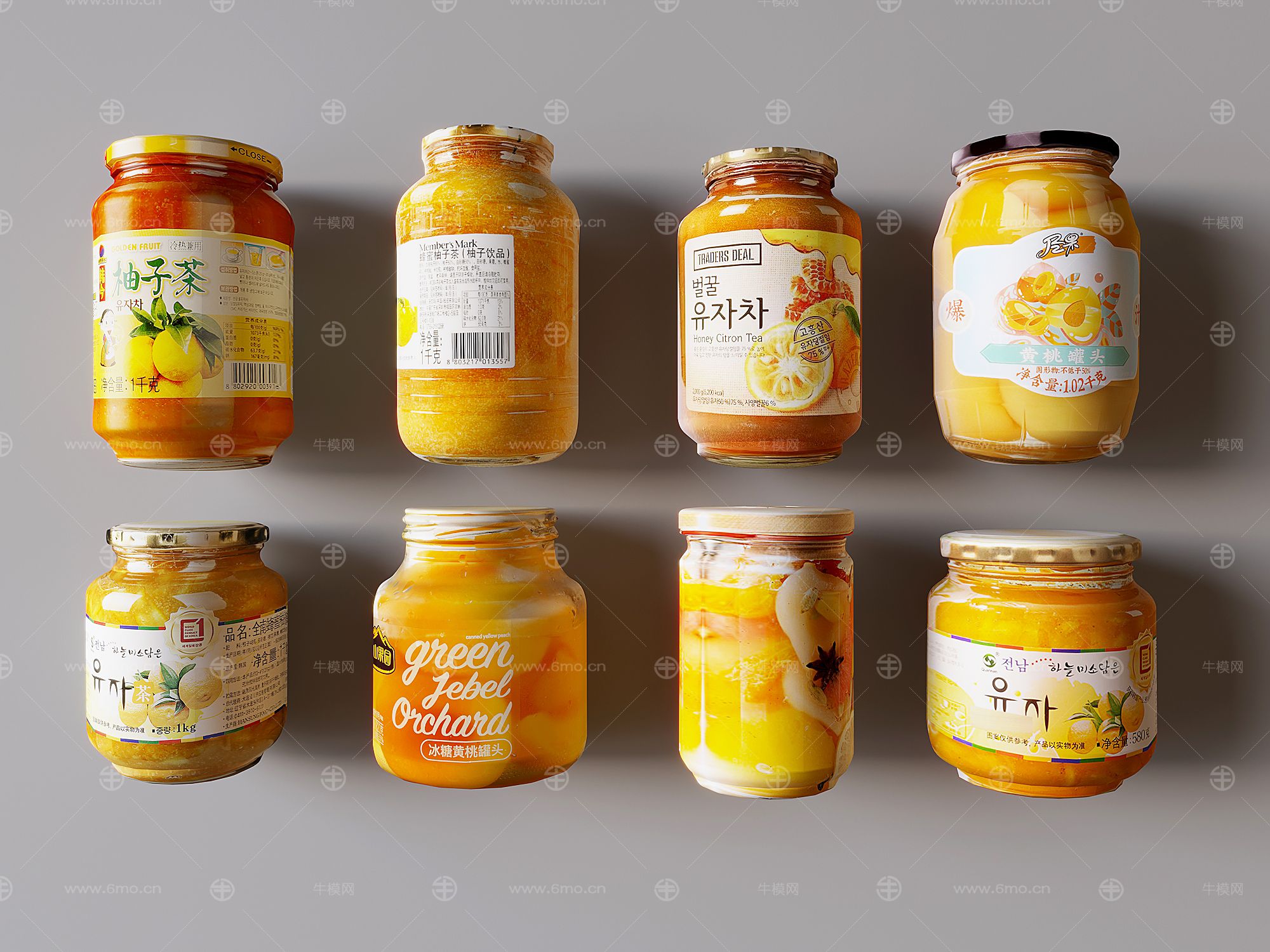冰糖黄桃罐头 蜂蜜柚子茶饮品 什锦水果罐头