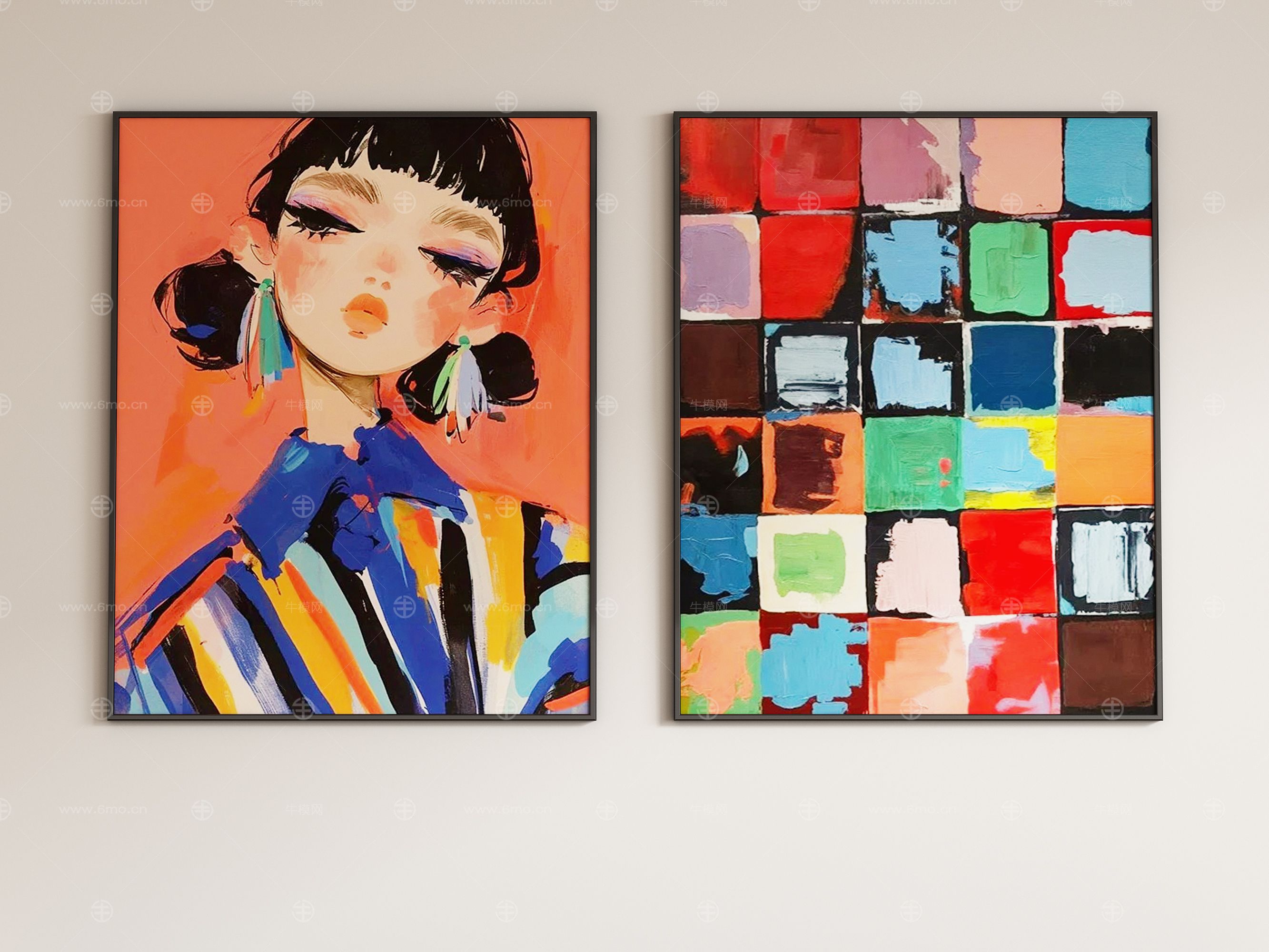 现代抽象装饰画挂画