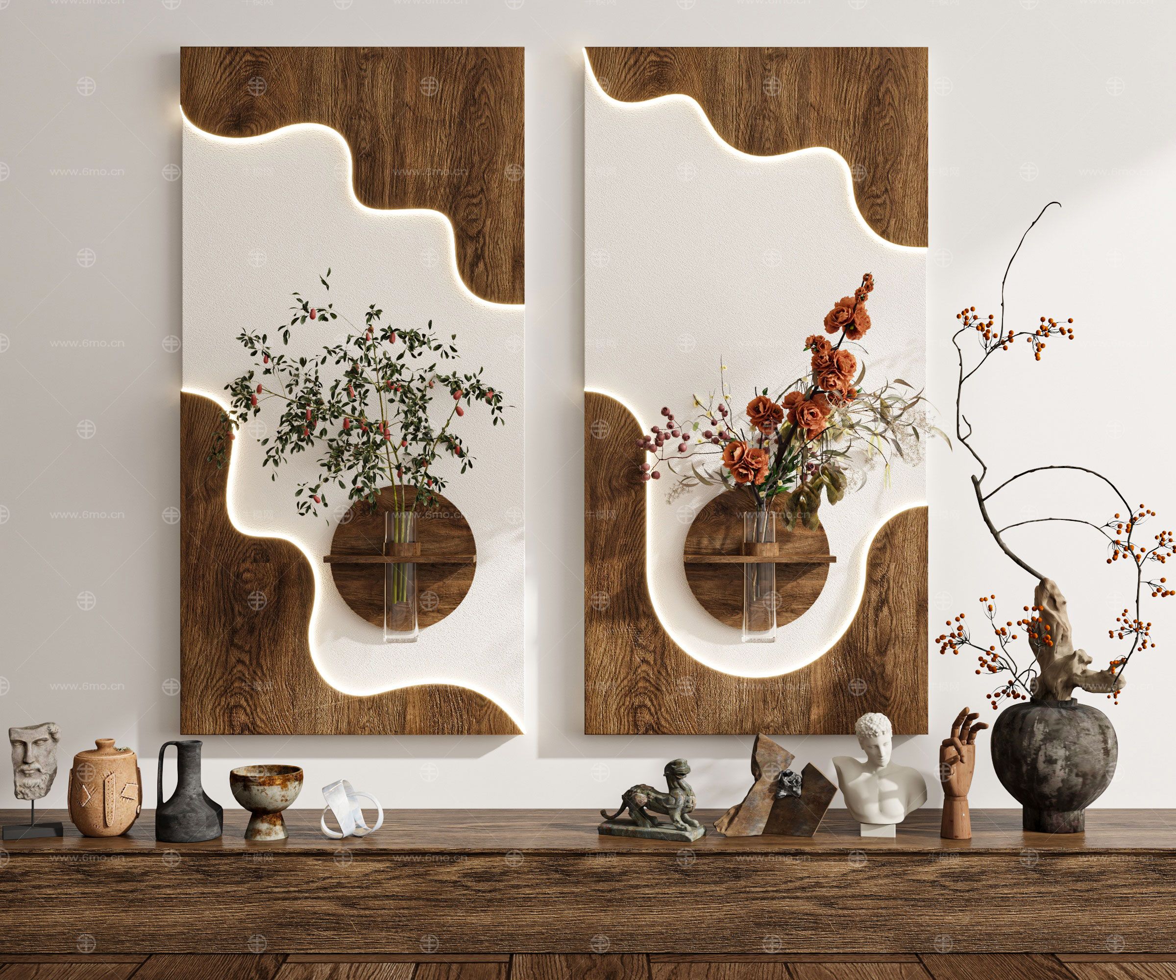 現(xiàn)代復(fù)古侘寂中古風(fēng)掛畫(huà)墻飾裝飾畫(huà)組合