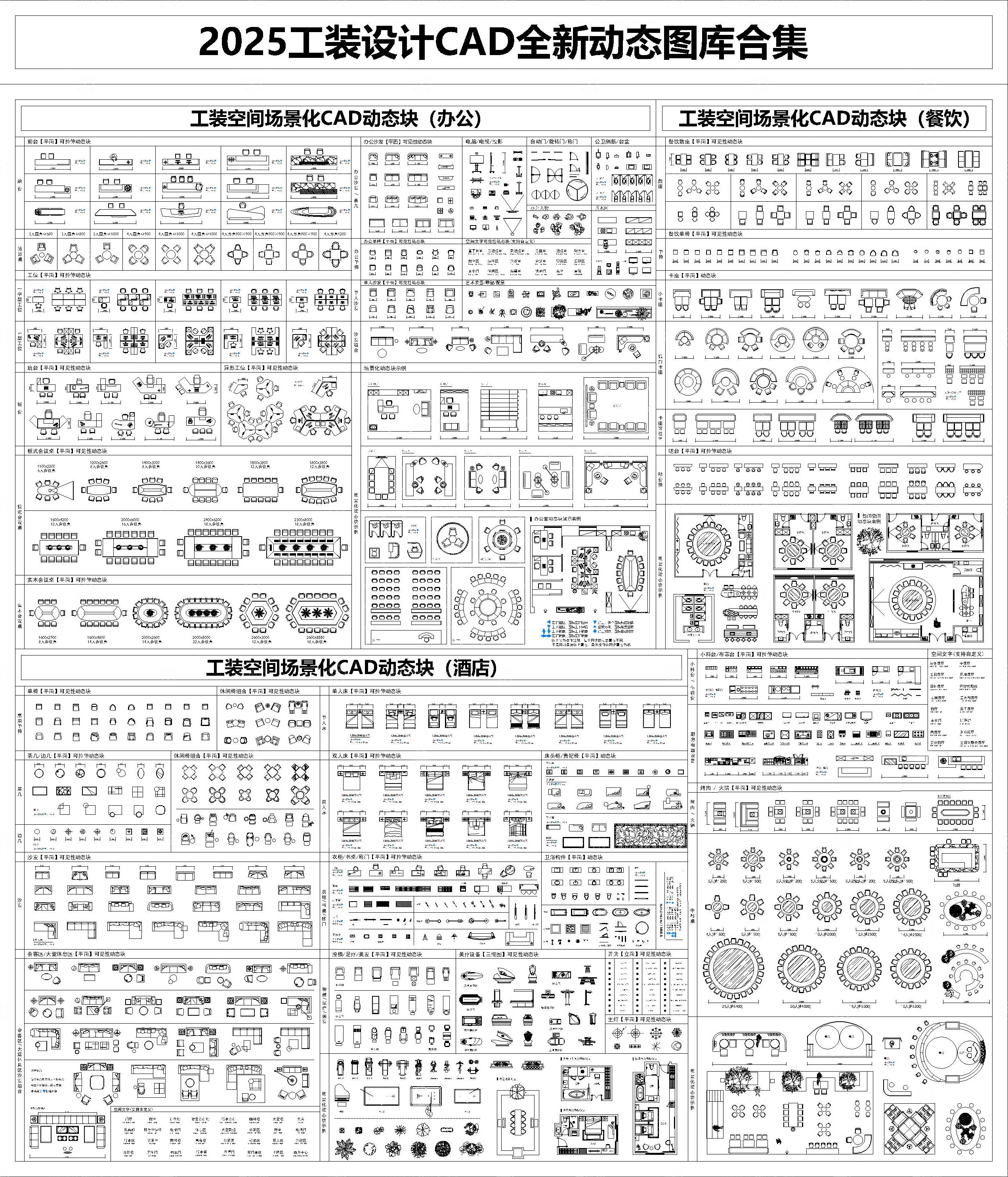 2025工装CAD动态图库