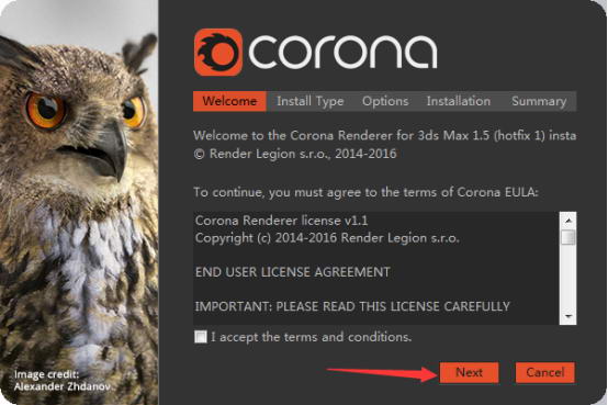 Corona Renderer1.5.1【CR渲染器1.5.1】for 3dmax2012-2017(64位)英文破解版安装图文教程、破解注册方法