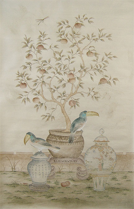 花鸟配色挂画3d贴图下载