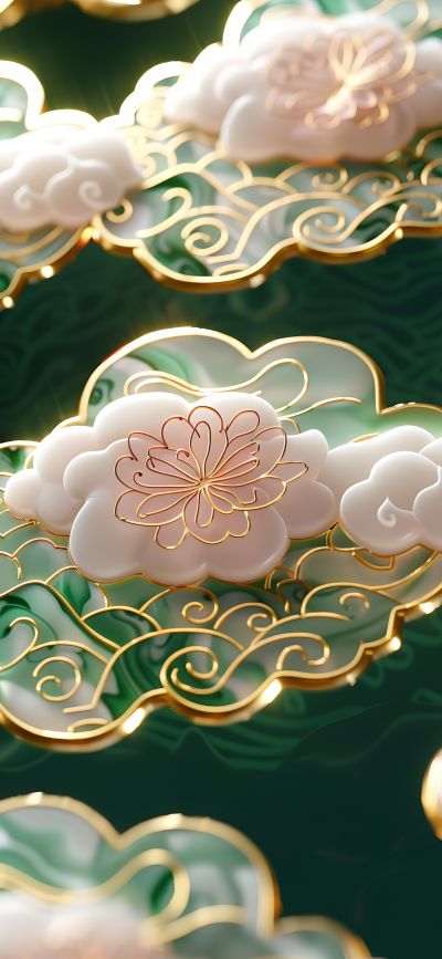 大美国风国潮元素中式美学壁画壁纸<b>背</b><b>景</b>