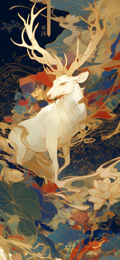 大美国风国潮元素中式美学壁画壁纸<b>背</b><b>景</b>