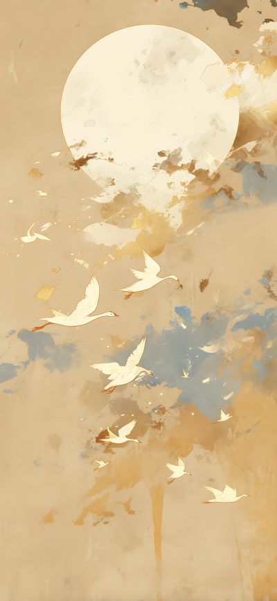 大美国风国潮元素中式美学壁画壁纸<b>背</b><b>景</b>