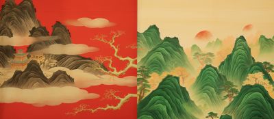 大美国风国潮元素中式美学壁画壁纸<b>背</b><b>景</b>