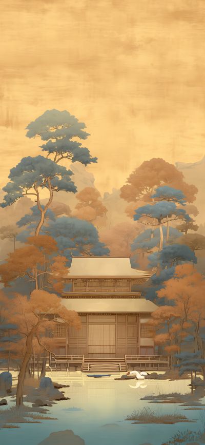 大美国风国潮元素中式美学壁画壁纸<b>背</b><b>景</b>