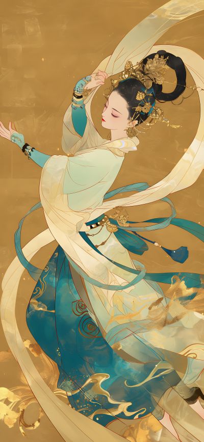 大美国风国潮元素中式美学壁画壁纸<b>背</b><b>景</b>