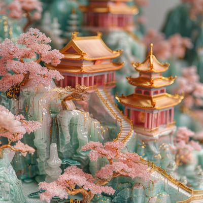 大美国风国潮元素中式美学壁画壁纸<b>背</b><b>景</b>