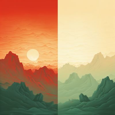 大美国风国潮元素中式美学壁画壁纸<b>背</b><b>景</b>