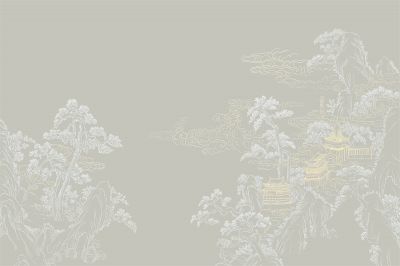 高清新中式亭台楼阁线条肌理<b>背</b><b>景</b><b>墙</b>壁画