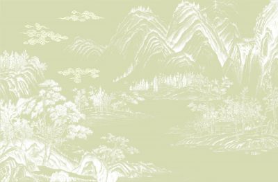 高清新中式亭台楼阁线条肌理<b>背</b><b>景</b><b>墙</b>壁画