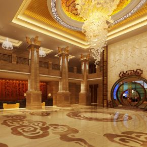  新中式酒店大厅下载