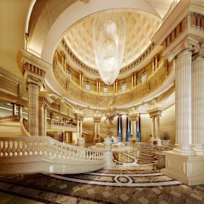 欧式风格酒店前厅大堂下载