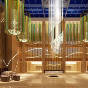 现代简约酒店大厅休息区下载