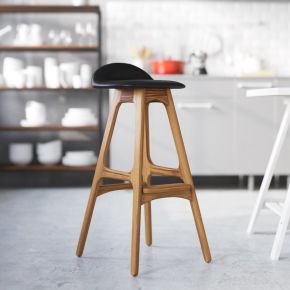 简约复古美式实木吧台椅子酒吧椅现代高脚凳