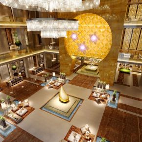 新中式酒楼接待休息区下载