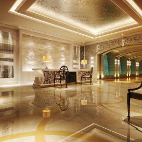 SPA养生会所大厅前台休息区下载