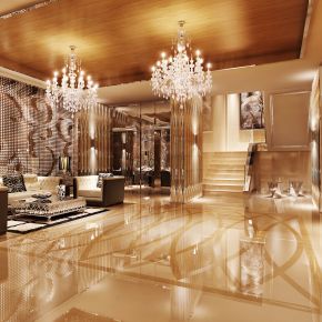 现代酒楼大堂休息区组合下载