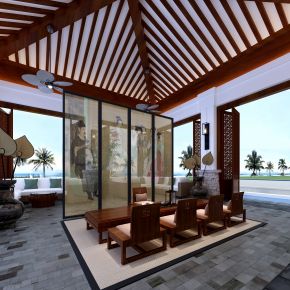 中式售楼处会客区