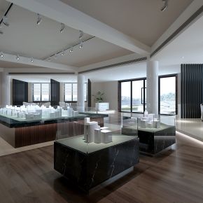 现代售楼处沙盘休息区