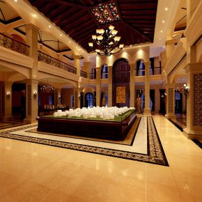 现代售楼处沙盘大厅3D模型