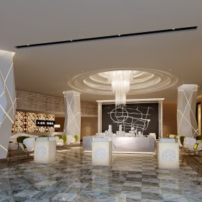 现代风格售楼中心沙盘/洽谈区整套