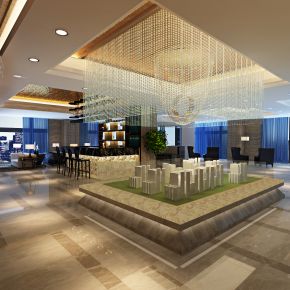 现代风格售楼处沙盘大厅