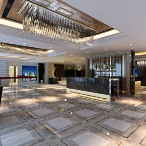 现代售楼处大厅前台