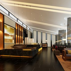 新中式售楼处前台/大厅休息区