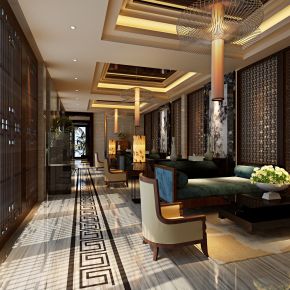 新中式售楼处洽谈区