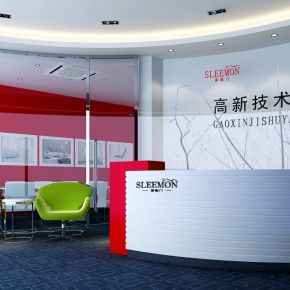 公司前臺+開敞辦公區(qū)域