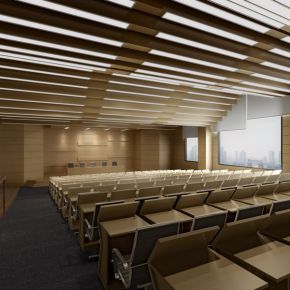 大型多功能会议厅3D模型