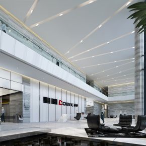 公司前台大厅休息区