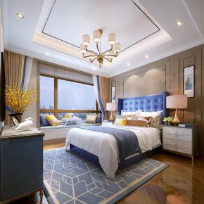 田园风格卧室效果图卧室