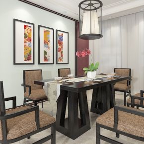 中式风格桌椅组合