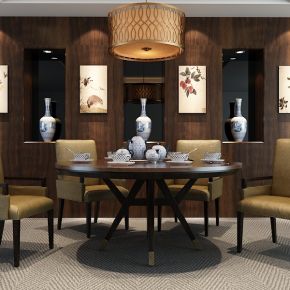 中式风格桌椅组合