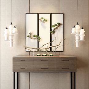 中式边柜陈设品组合