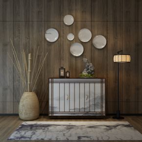 中式边柜陈设品组合