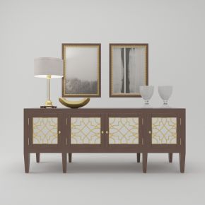 新中式边柜陈设品组合