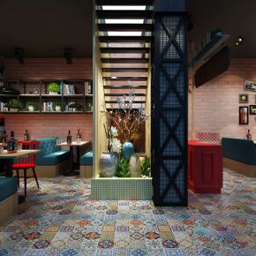 工业风格快餐厅