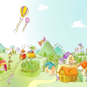 儿童趣味卡通风格装饰画