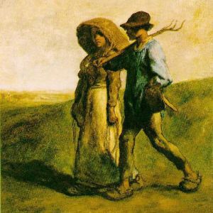 米勒油画作品装饰画