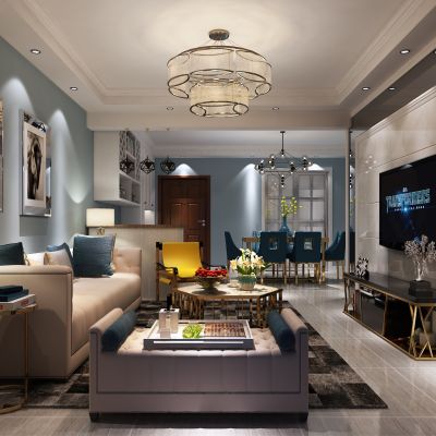 后现代混搭起居室